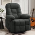 thumbnail image 1 of Korser Manual Swivel Rocker Recliner Chair for Living Room,Small Recliner Sofa for Small Spaces,Linen Fabric,Dark Grey, 1 of 7