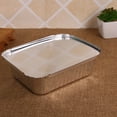thumbnail image 3 of 10pcs Rectangle Shaped Disposable Aluminum Foil Pan Take-out Food Containers with Aluminum Lids/Without Lid, 3 of 7