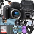 thumbnail image 1 of Sony ZV-E10 II Mirrorless Camera (Black) with 16-50mm Lens + SanDisk 32GB Card + Case + Wideangle + Telephoto + ZeeTech Accessory Bundle, 1 of 5