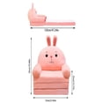thumbnail image 4 of HomeNest Plush Folding Children's Sofa Backrest Armchair 2 In 1 Folding Children's Sofa Cute Cartoon Lazy Sofa Without Padding Or Padding Core, 4 of 4