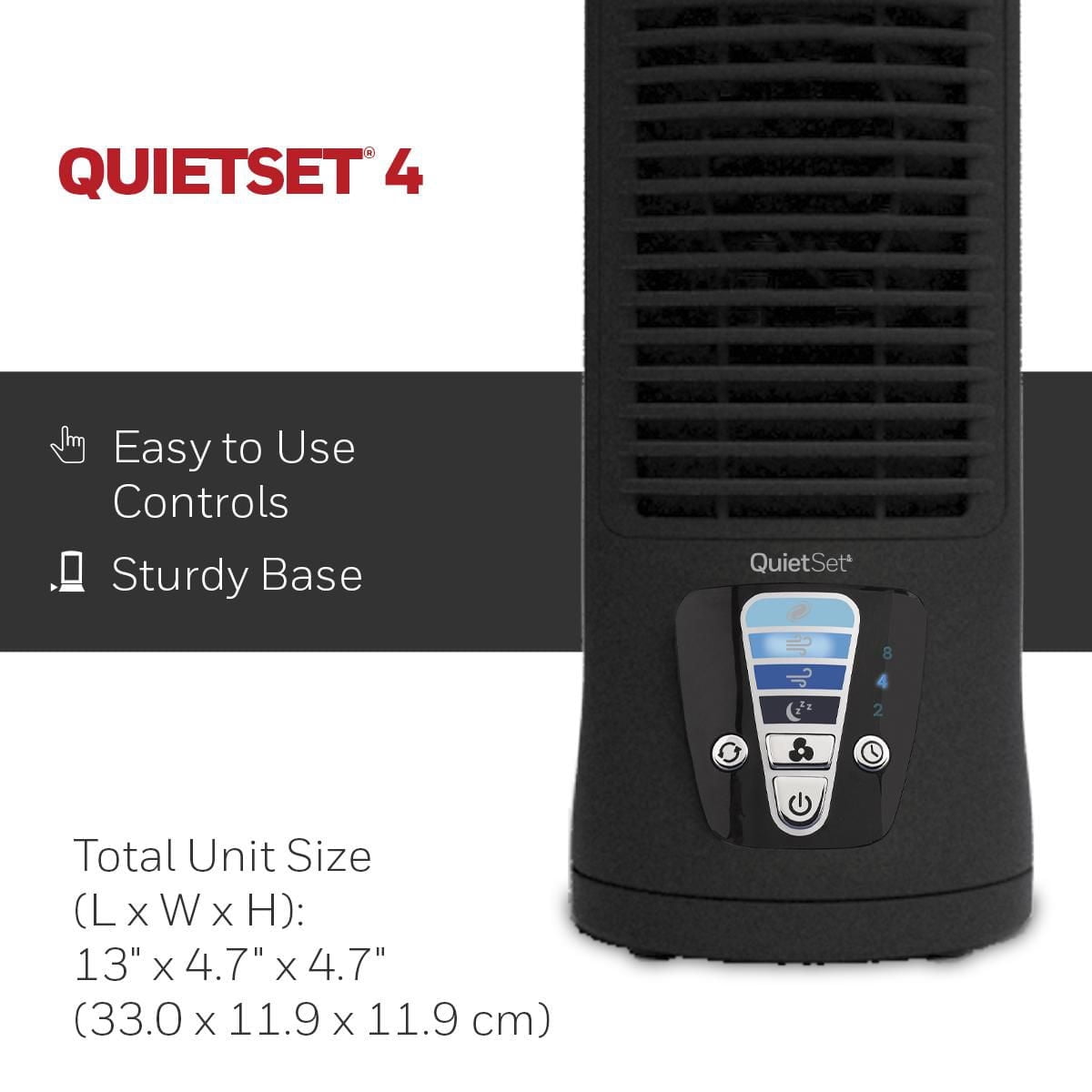 Honeywell HTF210BC Quietset 4 ventilateur personnel oscillant
