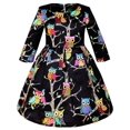 thumbnail image 1 of Robe Fille Imprimé Hibou Manches Longues Mignonne 12 Ans, 1 of 5