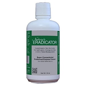 Natures ERADICATOR Multi-Purpose Enzyme Cleaner, odor free, green safe natural cleaning solution for home and industry, Concentrated 32 oz