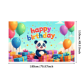 thumbnail image 2 of Happy Birthday Flaming Backdrop Decoration Banner Party Supplies Photography Props Celebration Decor Background Event Display, 2 of 3