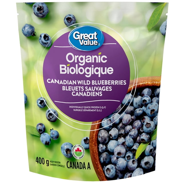 Great Value Frozen Organic Wild Blueberries, GV Organic Wild Blueberries