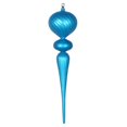 thumbnail image 1 of Vickerman MT195412 25 in. Turquoise Matte Glitter Finial Ornament, 1 of 3