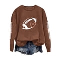 thumbnail image 1 of Jindong Women's Round Neck Long Sleeved Solid Football Printed Top, 1 of 4