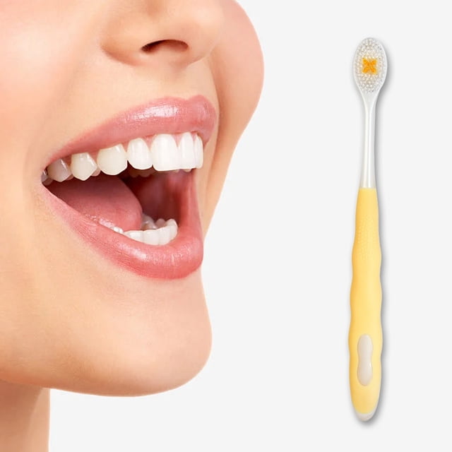 EGNMCR Experience Together Couples' Toothbrushes With Round Heads Enhanced Home-Use And High-Density Soft Bristles Plastic Manual Tooth brush
