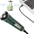 thumbnail image 4 of Electric Shavers for Men Rechargeable Waterproof IPX7 Rotary Razors with Pop-up Trimmer Wet & Dry Rotary Shavers,Green, 4 of 7