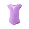thumbnail image 2 of Girls' Solid Color Short Sleeved Round Neck Dance Practice Uniform Children's Jumpsuit in Medium and Large, 2 of 6