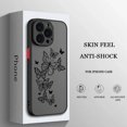 thumbnail image 4 of Fashion Rose Butterfly Logo Phone Case For Apple iPhone 14 13 12 11 XS Mini Pro Max 8 7 XR X Matte Frosted Translucent LXY, 4 of 7