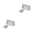 thumbnail image 1 of pitrice Headless Acoustic Guitar Bridge Professional Beginners Electric Bass String Tailpiece Spare Parts Fitting Replacement Silver 2Set, 1 of 6