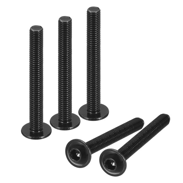 Unique Bargains Flanged Button Head Socket Cap Screws, 100 Pack M3x25mm 304 Stainless Steel Bolts