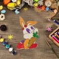 thumbnail image 1 of EGNMCR Easter Decorations Easter DIY Wooden Picture Board Rabbits Coloring Art Decoration Eggs Gift Parents And Children Activity Easily Accomplished Flowers 4ML Wooden coloring board, 1 of 6