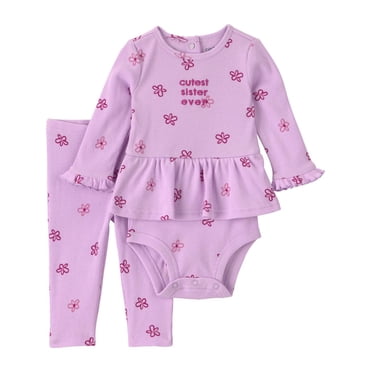 Ensemble de corps et de pantalon 2 pièces pour bébé fille Carter's Child of Mine