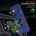 thumbnail image 2 of ShieldPlus for Samsung Galaxy A15 5G Phone Case with Finger Ring Holder Kickstand, Heavy Duty Shockproof Rugged Protective Case for Samsung Galaxy A15, Working with Magnetic Car Phone Mount,Blue, 2 of 7