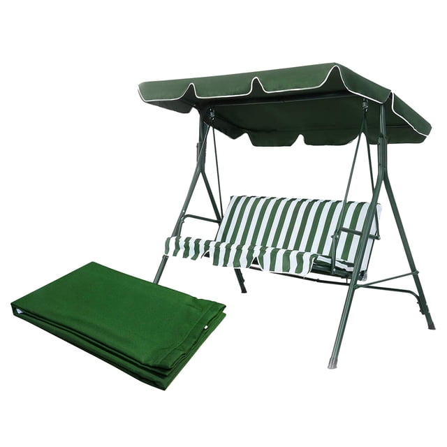 Feltree Housse de Toit de Balançoire Imperméable et Robuste, Tissu de Remplacement Résistant aux UV pour Sièges Doubles de Patio, Abri de Hamac de Jardin Anti-Froissement 142x120 cm