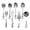 A, variant on Hearth & Gear Stainless Steel Tableware Shared Set Fork Spoon Butter Cake Shovel Service Spoon Fork Soup Leakage round Place Mats for Kitchen Table Modern Kitchen Table Set for 4 Placement Mats for