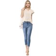 thumbnail image 4 of INSPIRE CHIC Women's Solid Blouse V Neck Ruffle Cap Sleeve Lightweight Work Blouse XS Beige, 4 of 7