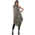 thumbnail image 3 of Moomaya Robe Kurti à une Épaule Imprimée pour Femme, Sans Manches, à Col Bénitier, Style Bohème, Tenue de Soirée de Designer, 3 of 7