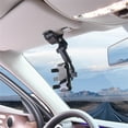 thumbnail image 3 of Car Phone Mount, EDHITNR 360° Rotation Dashboard Phone Holder, Non-Slip Stable Grip Universal Car Phone Clip for Sun Visor Steering Wheel GPS Navigation, 3 of 7