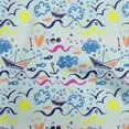 thumbnail image 1 of oneOone Cotton Poplin Sky Blue Fabric Ocean Life Craft Projects Decor Fabric Printed By The Yard 42 Inch Wide, 1 of 5