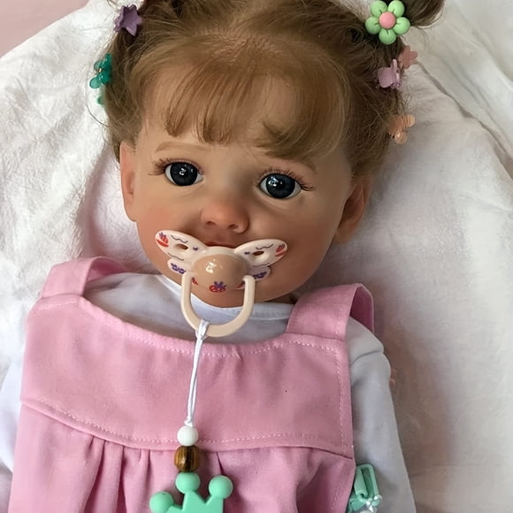 Poupées Bébé Reborn Réalistes de 22 Pouces 55 cm Corps Entier en Silicone Poupées Bébé Nouveau-Né Réalistes