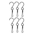 thumbnail image 3 of Crochets Pivotants en Acier Inoxydable pour Suspendre des Objets Rotation à 360 Degrés Noir 10 Pcs, 3 of 8
