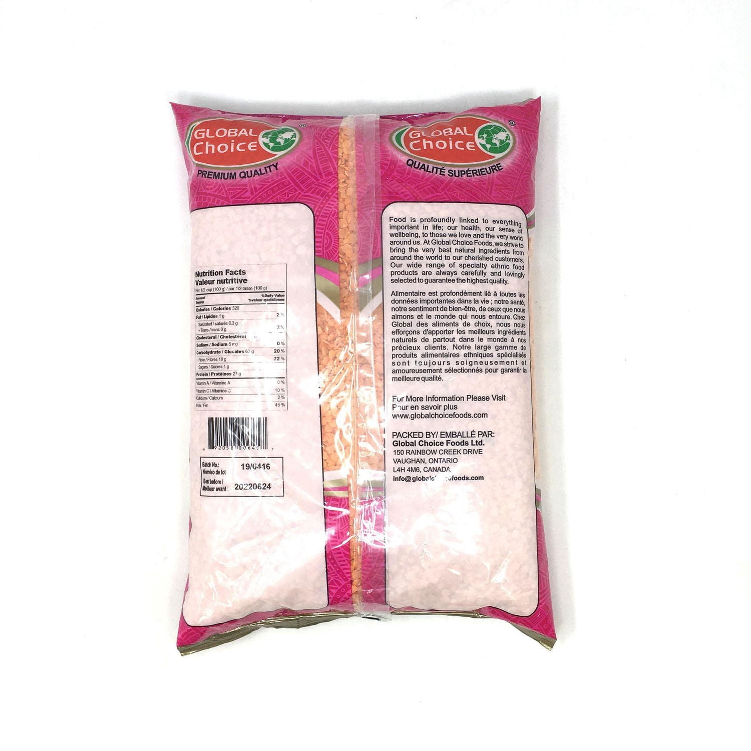 Global Choice Red Split Lentils
