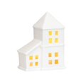 thumbnail image 1 of White Ceramic LED House | Christmas Village Light Up Festive House Ornament, 1 of 9
