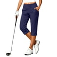 thumbnail image 2 of Timegard Womens Capri Pants Stretch High Waist Button Pull on Work Business Casual Pants for Summer with Pockets, 2 of 8