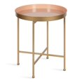 thumbnail image 1 of Kate and Laurel Celia Table d'Appoint Ronde Charmant, 18.25 x 18.25 x 22, Rose et Or, Table d'Accent Moderne Minimaliste pour Rangement et Présentation, 1 of 2