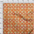 thumbnail image 3 of oneOone Viscose Chiffon Orange Fabric Circle Craft Projects Decor Fabric Printed By The Yard 42 Inch Wide, 3 of 4