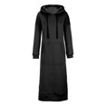 thumbnail image 4 of Gspmoly Robe d'Été, Mode pour Femmes Col Rond Hiver Chaud Couleur Manches Longues Poche Longue Robe Robes de Vacances pour Femmes Offres Prime, 4 of 6