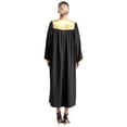 thumbnail image 2 of RUNQHUI Unisex Adult Choir Robe for Church Baptism V-neck Long Sleeve Christian Priest Robe Graduation Gown Costumes Black S, 2 of 7