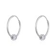 thumbnail image 1 of Luxury Designs Crystal ball Hoops, 1 of 2