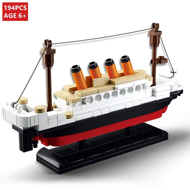 194Pcs City Titanic Ship Boat Model Building Blocks Sets Figures Technic Children Friends DIY Bricks Toys for Children