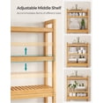 thumbnail image 3 of SONGMICS Over-The-Toilet Storage Bathroom Organizer Toilet Rack with Adjustable Shelf, Natural UBTS001N01, 3 of 6