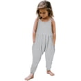 thumbnail image 1 of Girls Overall Sleeveless Rompers for Girls Spaghetti Strap Rompers with Pockets Girls Clothing Size 4T, 1 of 3