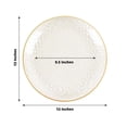 thumbnail image 3 of CUITING 10 Pack Glitter Gold Clear Hammered Plastic Charger Plates  Round Disposable Serving Plates With Gold Rim - 13”, 3 of 11