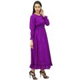 thumbnail image 3 of Bimba Robe Maxi Longue Décontractée en Coton pour Femme à Taille Smockée, 3 of 8