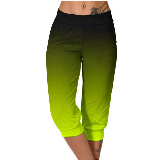 Yuyuzo Womens Capri Pants High Waisted Drawstring Sweatpants Running Gym Cropped Trousers with Pockets