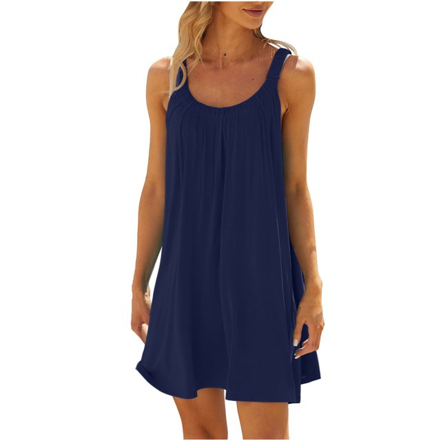 Pompotops Robe de Plage pour Femme, Paréo de Bikini, Tenue de Plage, Décontractée, Vacances, Courte, d'Été, Dos Nu