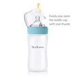 thumbnail image 4 of Yooforea Silicone Coated Glass Baby Bottle, 6M+ Fast Flow Nipple I Anti-Colic, Wide Neck, Stable Base I Medical-Grade Silicone Coating Shatter Protection, BPA BPS PVC Free (270 ML/9 OZ-Fog), 4 of 5