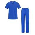 thumbnail image 1 of Adar Addition Go-Basic Scrub Set for Men - Classic V-Neck Scrub Top & Cargo Scrub Pants - A9300 - Royal Blue - 3X, 1 of 7