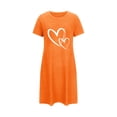 thumbnail image 4 of Tnhcen Robe de Nuit Courte à Imprimé Cœur pour Femme Grande Taille– Col Rond Manches Courtes P-2TG pour Tenue d'Intérieur Tendance et Confort Quotidien, 4 of 4