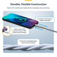 thumbnail image 4 of STARTECH 1FT (30CM) WHITE USB-C CHARGING CABLE, 60W (3A) PD, DUAL-LAYER BRAIDED, 4 of 6