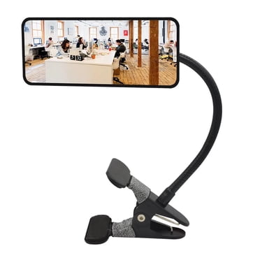 Miroir de Sécurité à Pince en Verre, Miroir de Cubicule Convexe Flexible Ampper pour la Sécurité Personnelle et la Sécurité, Moniteur de Bureau pour Vue Arrière Ou Partout (6,69 Pouces x 2,95 Pouces, Rectangulaire)