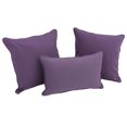 thumbnail image 1 of Double-corded Solid Twill Throw Pillows with Inserts (Set of 3), Grape, 1 of 1