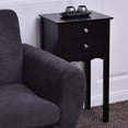 thumbnail image 4 of Gymax 2 PCS Side Table End Accent Table Night Stand W/ 2 Drawers Black, 4 of 9